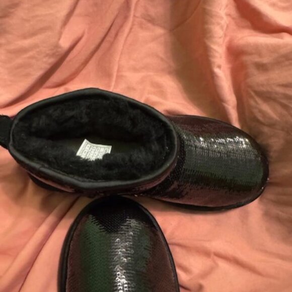 UGG Women's Classic Ultra Mini Mirror Ball Sequin Boots - Picture 5 of 6